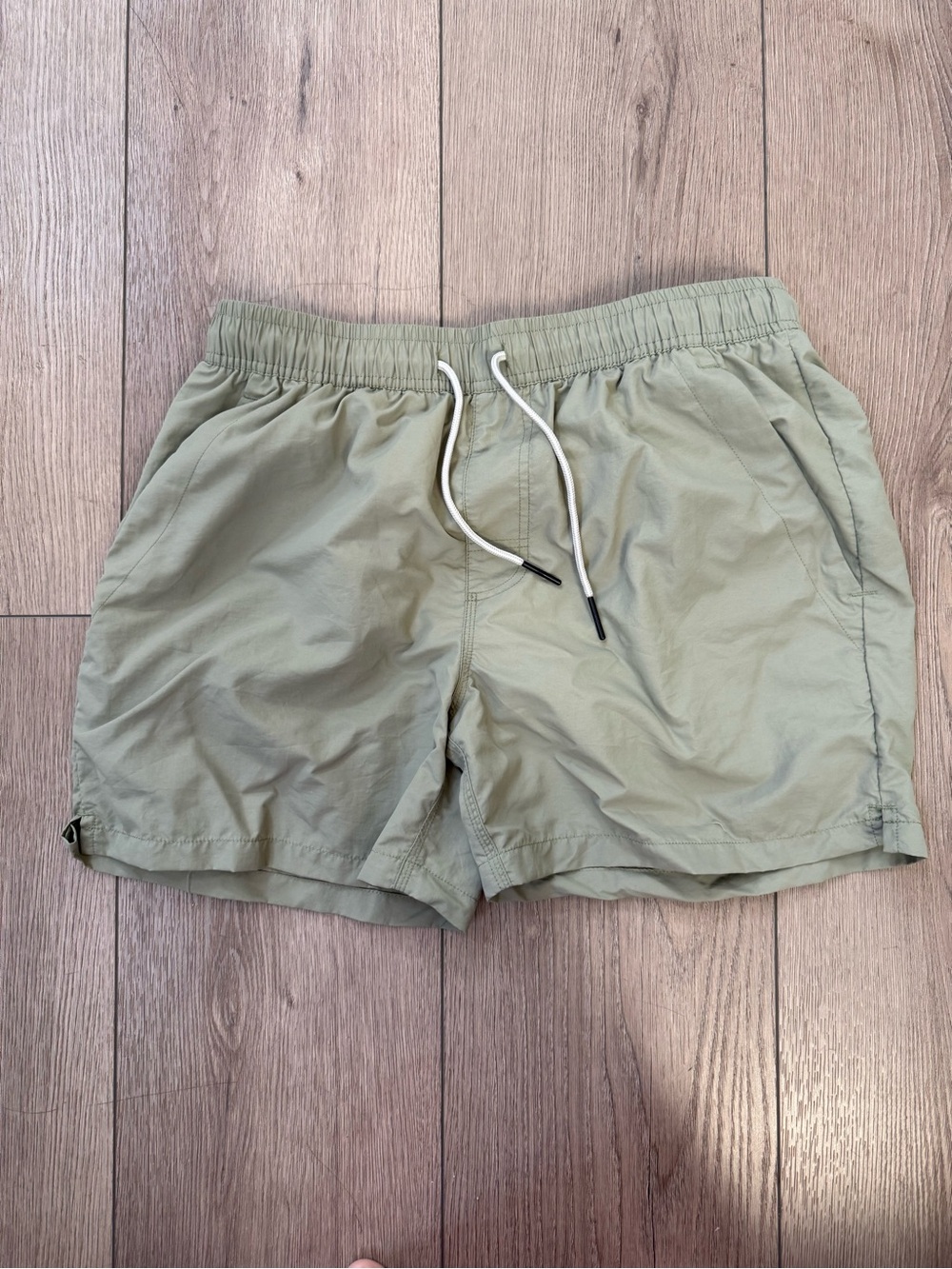 OAS Olive Green Mesh-Lined Swim Shorts